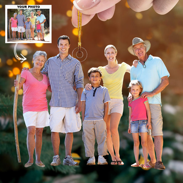 Home Harmony - Personalized Photo Mica Ornament - Gift For Family, Family Members