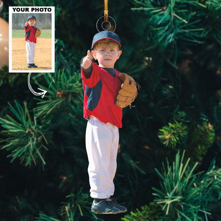 Its Baseball Time - Personalized Photo Mica Ornament - Christmas Gift For Baseball Lovers, Baseball Players