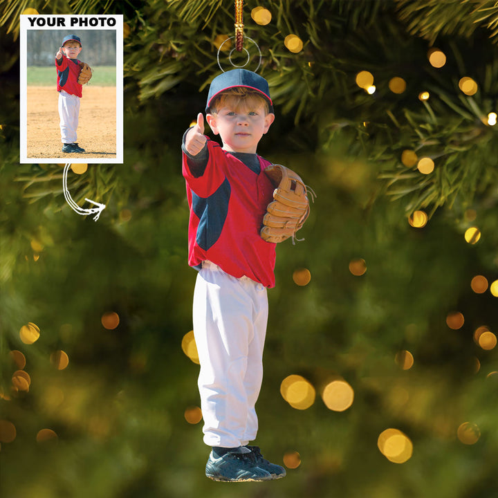 Its Baseball Time - Personalized Photo Mica Ornament - Christmas Gift For Baseball Lovers, Baseball Players