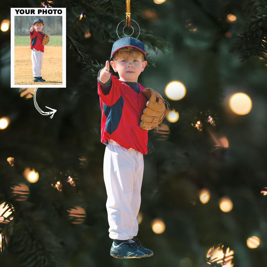 Its Baseball Time - Personalized Photo Mica Ornament - Christmas Gift For Baseball Lovers, Baseball Players