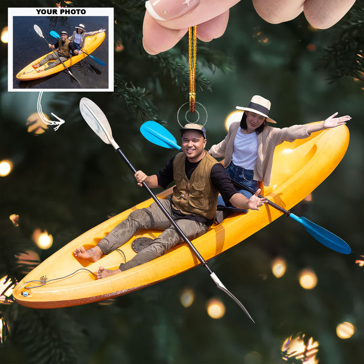 You And Me - Personalized Photo Mica Ornament - Christmas Gift For Couple