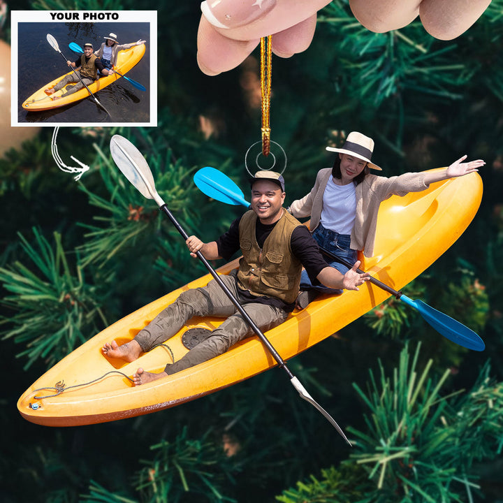 You And Me - Personalized Photo Mica Ornament - Christmas Gift For Couple