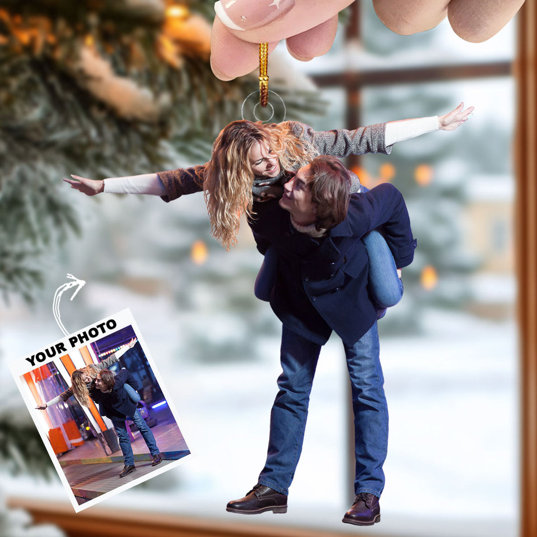 You Stole My Heart - Personalized Photo Mica Ornament - Christmas Gift For Couple