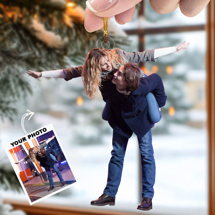 You Stole My Heart - Personalized Photo Mica Ornament - Christmas Gift For Couple