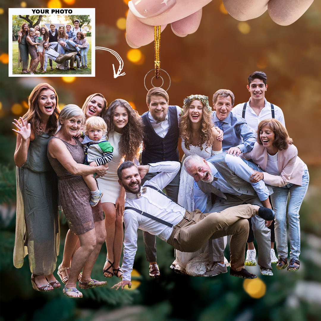 Blood Thicker Then Water - Personalized Photo Mica Ornament - Christmas Gift For Family Members