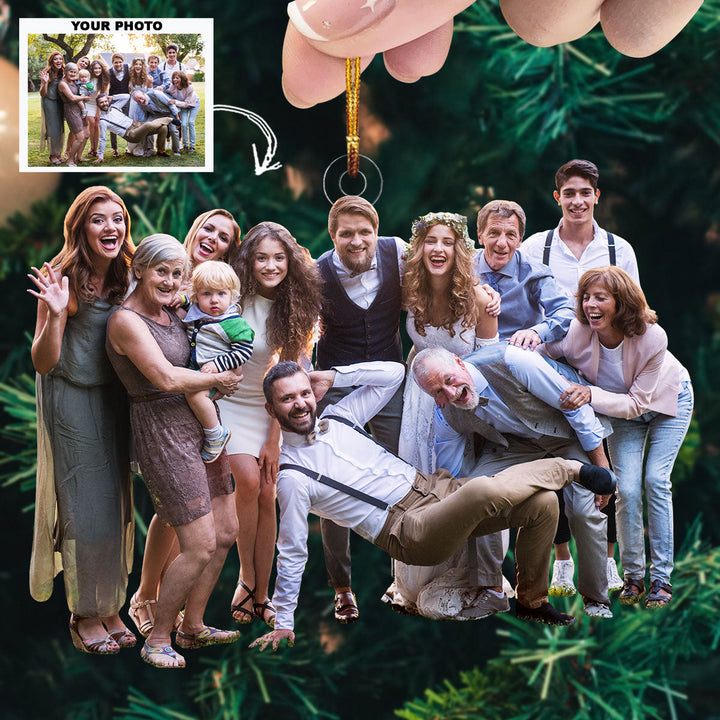 Blood Thicker Then Water - Personalized Photo Mica Ornament - Christmas Gift For Family Members