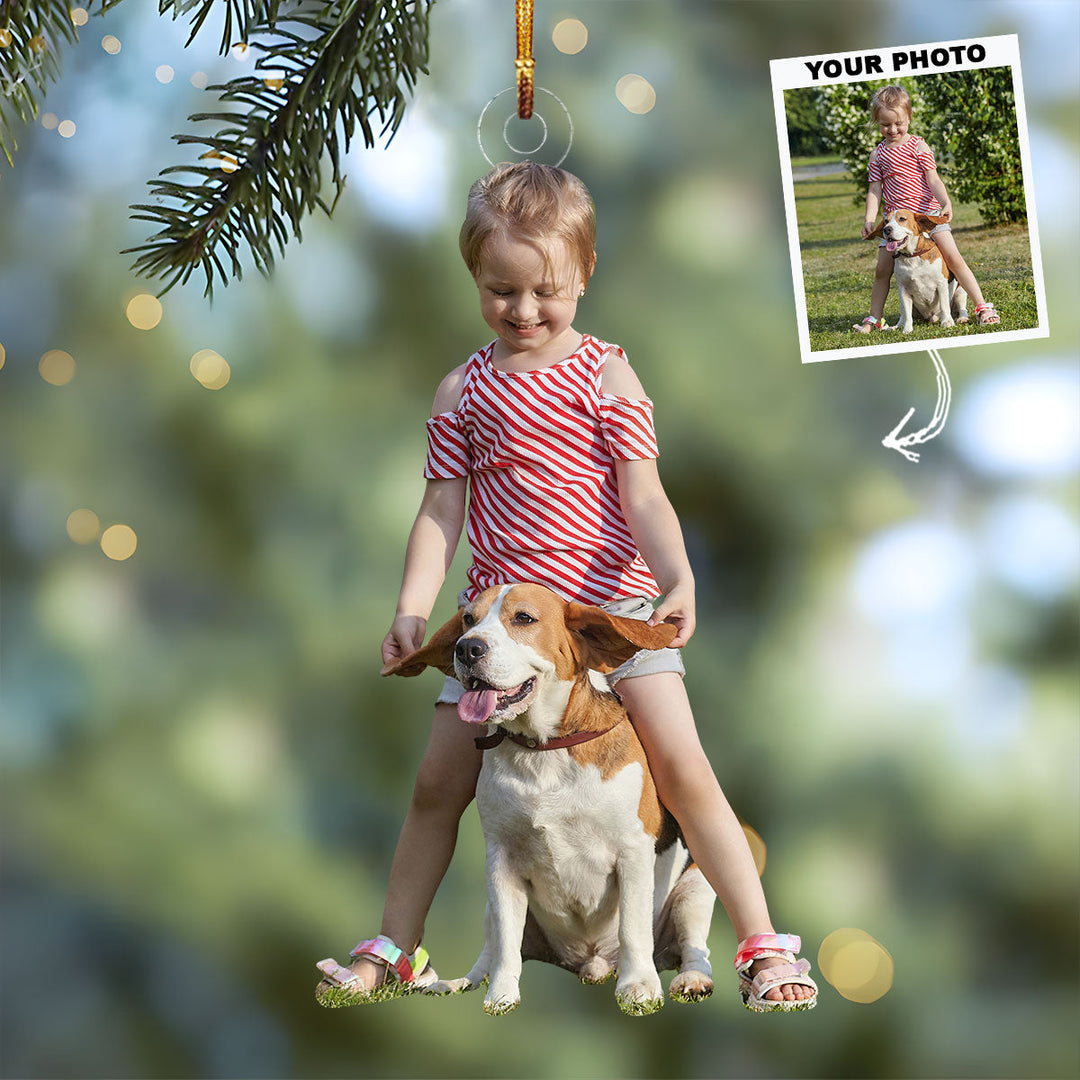 Little Besties - Personalized Photo Mica Ornament - Christmas Gift For Pet Lovers, Pet Owners