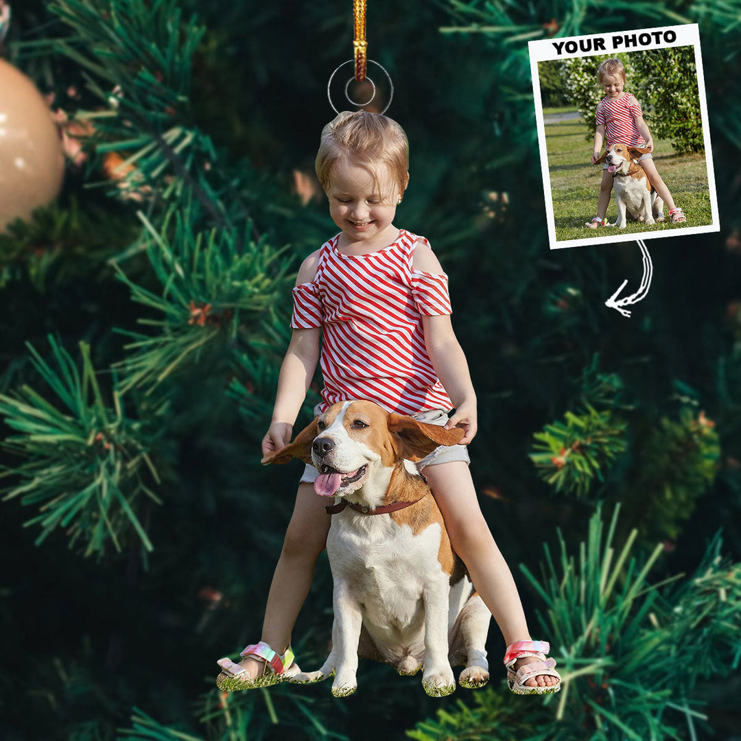 Little Besties - Personalized Photo Mica Ornament - Christmas Gift For Pet Lovers, Pet Owners