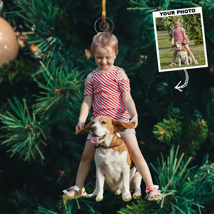 Little Besties - Personalized Photo Mica Ornament - Christmas Gift For Pet Lovers, Pet Owners