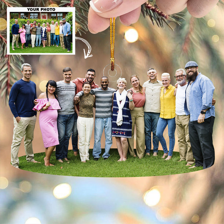 Home Is Where The Heart Is - Personalized Photo Mica Ornament - Christmas Gift For Family Members