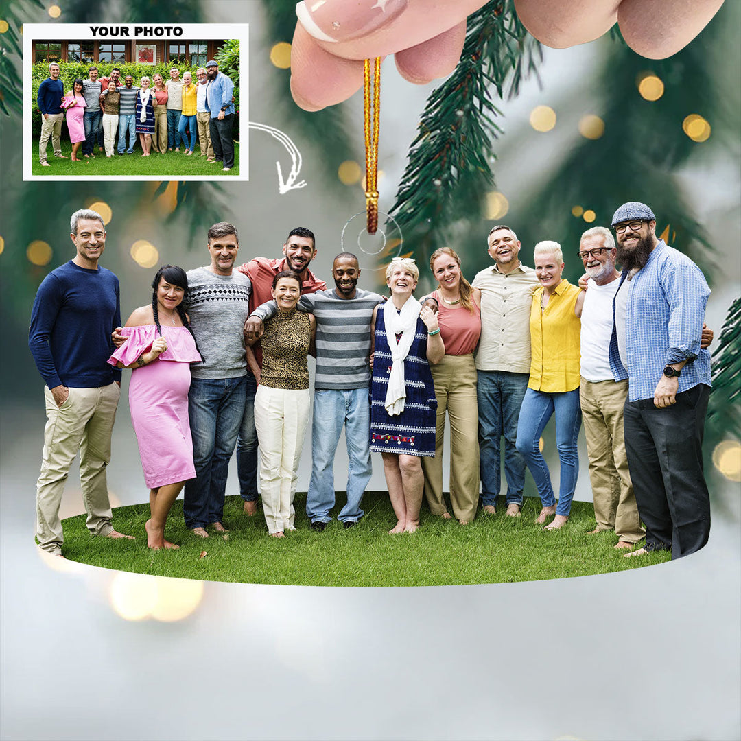 Home Is Where The Heart Is - Personalized Photo Mica Ornament - Christmas Gift For Family Members