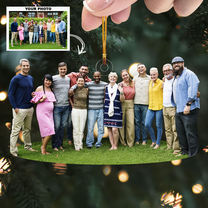 Home Is Where The Heart Is - Personalized Photo Mica Ornament - Christmas Gift For Family Members