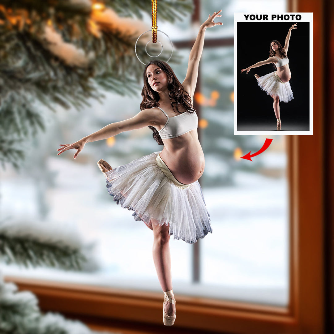 Dancing with Life - Personalized Photo Mica Ornament - Christmas Gift For Sport Lovers, Ballet Lovers, Pregnant Moments