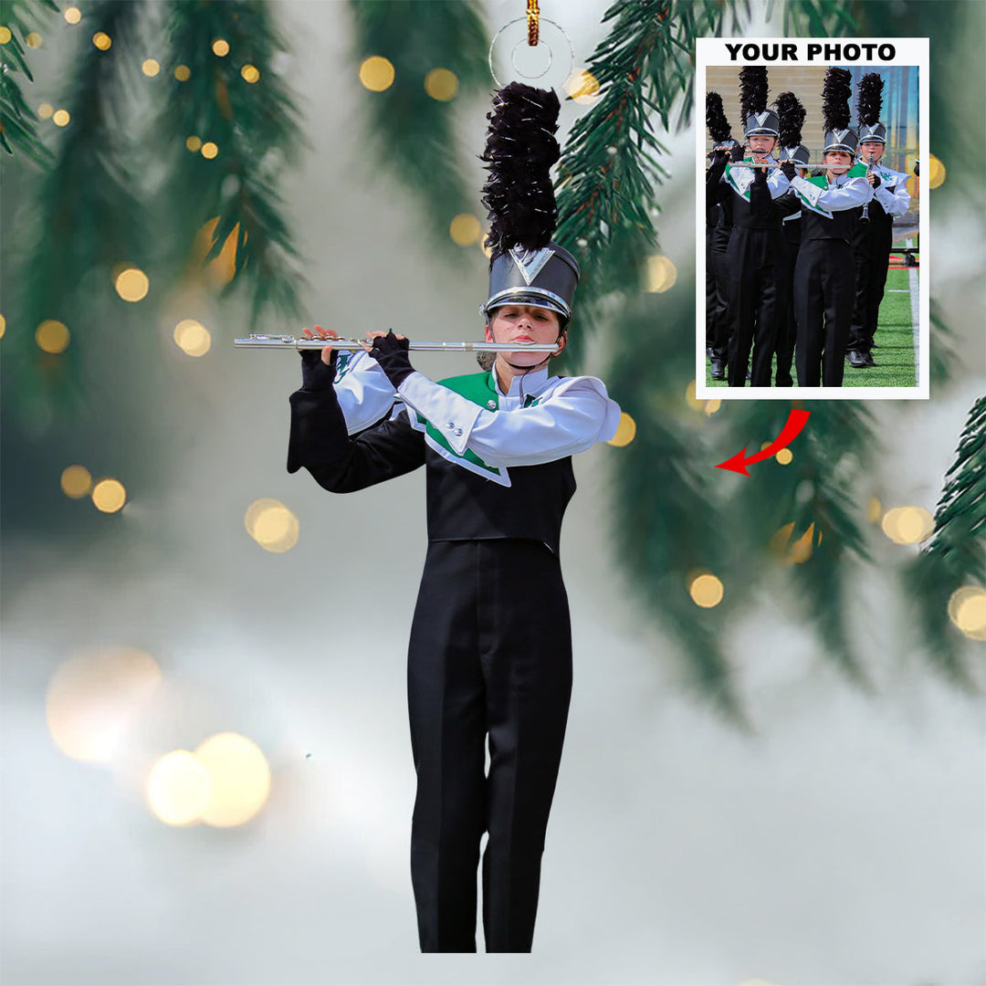 Marching Harmony - Personalized Photo Mica Ornament - Christmas Gift For Marching Band Members, Sport Lovers