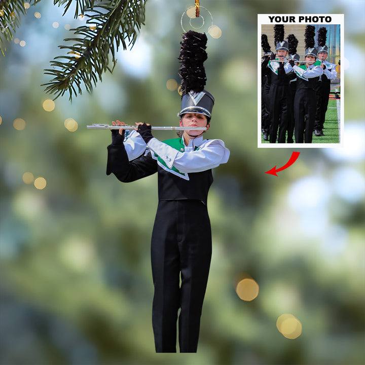 Marching Harmony - Personalized Photo Mica Ornament - Christmas Gift For Marching Band Members, Sport Lovers