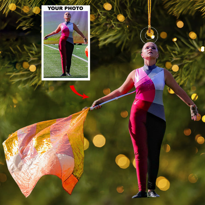 Melody in Formation - Personalized Photo Mica Ornament - Christmas Gift For Marching Band Members, Sport Lovers