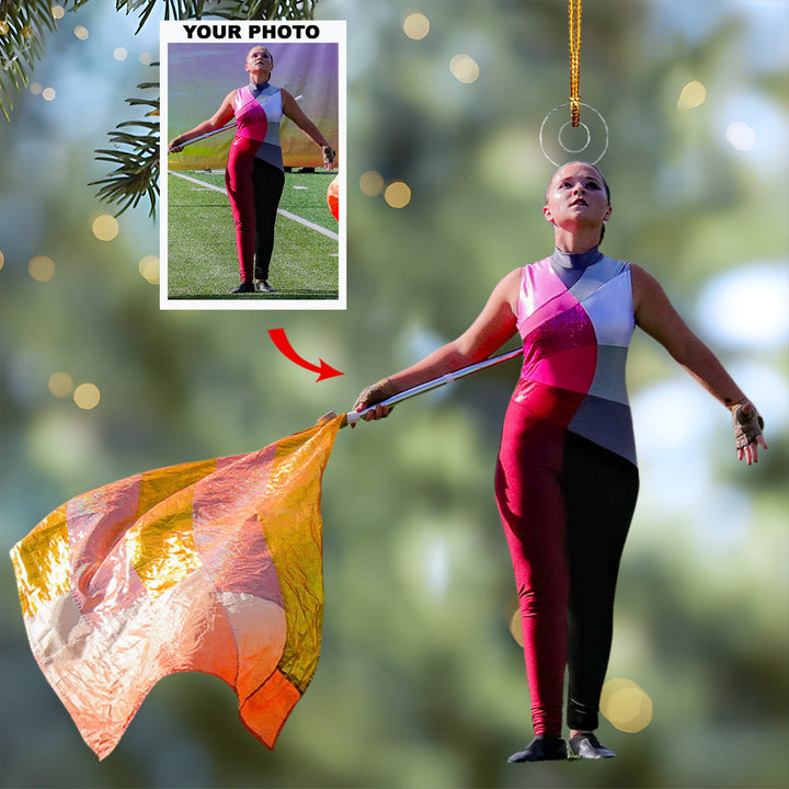 Melody in Formation - Personalized Photo Mica Ornament - Christmas Gift For Marching Band Members, Sport Lovers