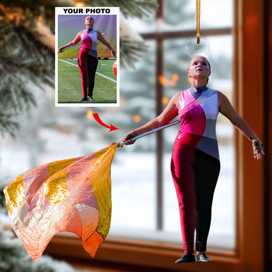 Melody in Formation - Personalized Photo Mica Ornament - Christmas Gift For Marching Band Members, Sport Lovers