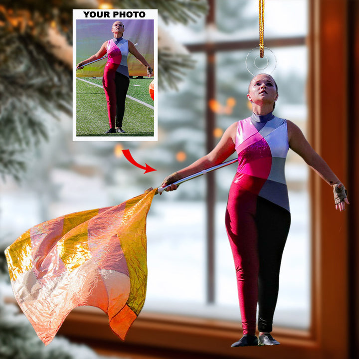 Melody in Formation - Personalized Photo Mica Ornament - Christmas Gift For Marching Band Members, Sport Lovers