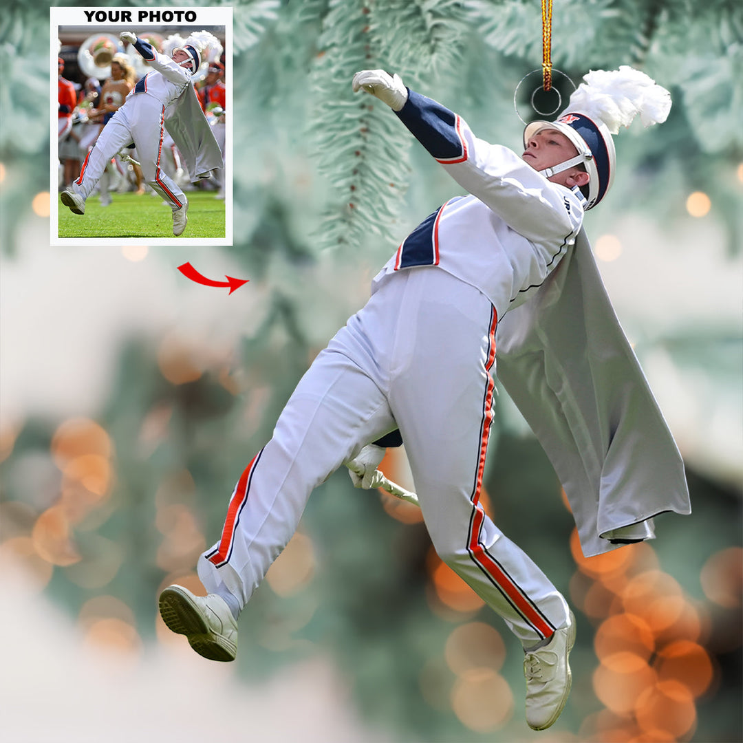 Rhythm in Motion - Personalized Photo Mica Ornament - Christmas Gift For Marching Band Members, Sport Lovers