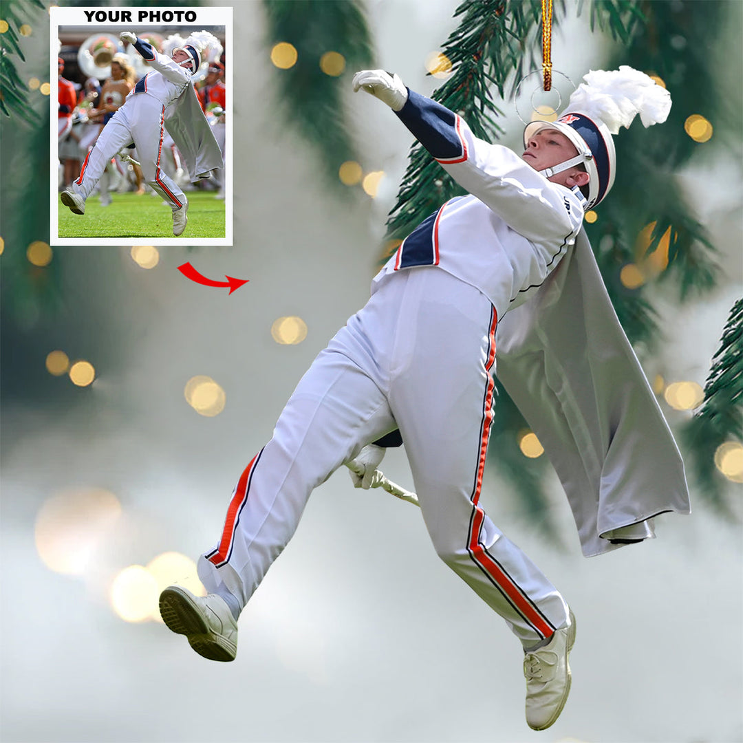 Rhythm in Motion - Personalized Photo Mica Ornament - Christmas Gift For Marching Band Members, Sport Lovers