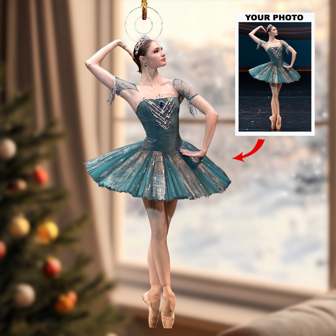 Enchanted Movement - Personalized Photo Mica Ornament - Gift For Ballet Dancer, Ballerinas, Ballet Lovers