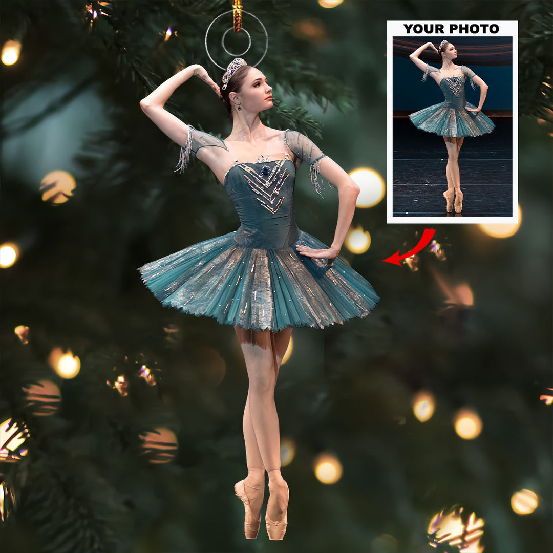 Enchanted Movement - Personalized Photo Mica Ornament - Gift For Ballet Dancer, Ballerinas, Ballet Lovers
