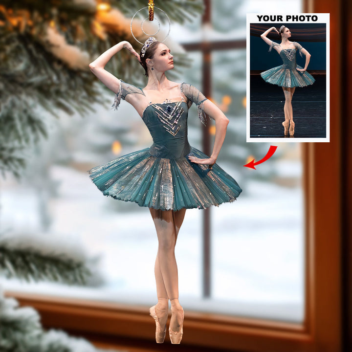 Enchanted Movement - Personalized Photo Mica Ornament - Gift For Ballet Dancer, Ballerinas, Ballet Lovers