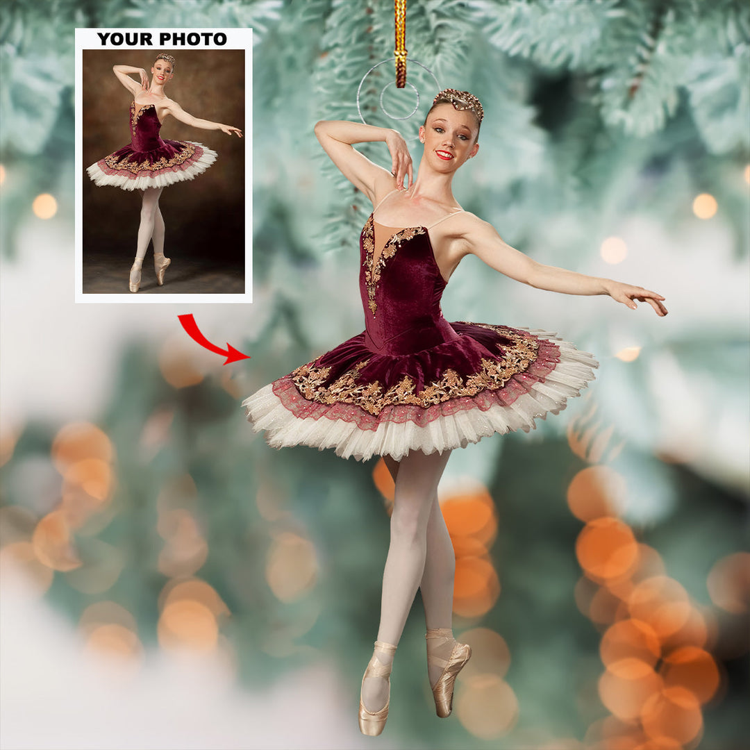 Graceful Spin - Personalized Photo Mica Ornament - Gift For Ballet Dancer, Ballerinas, Ballet Lovers