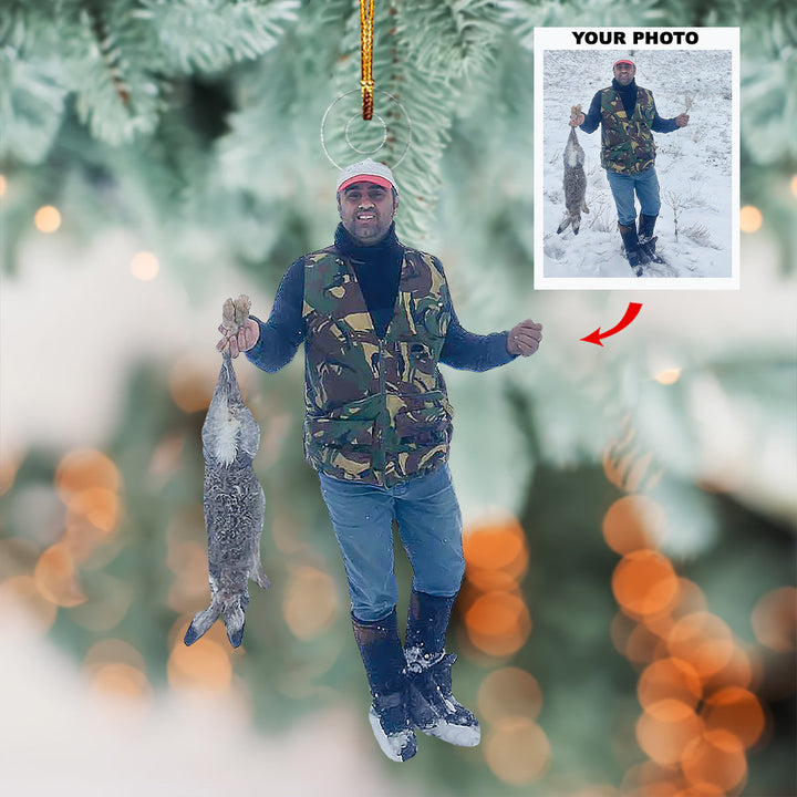 Wild Pursuit - Personalized Photo Mica Ornament - Gift For Hunters, Hunting Lovers