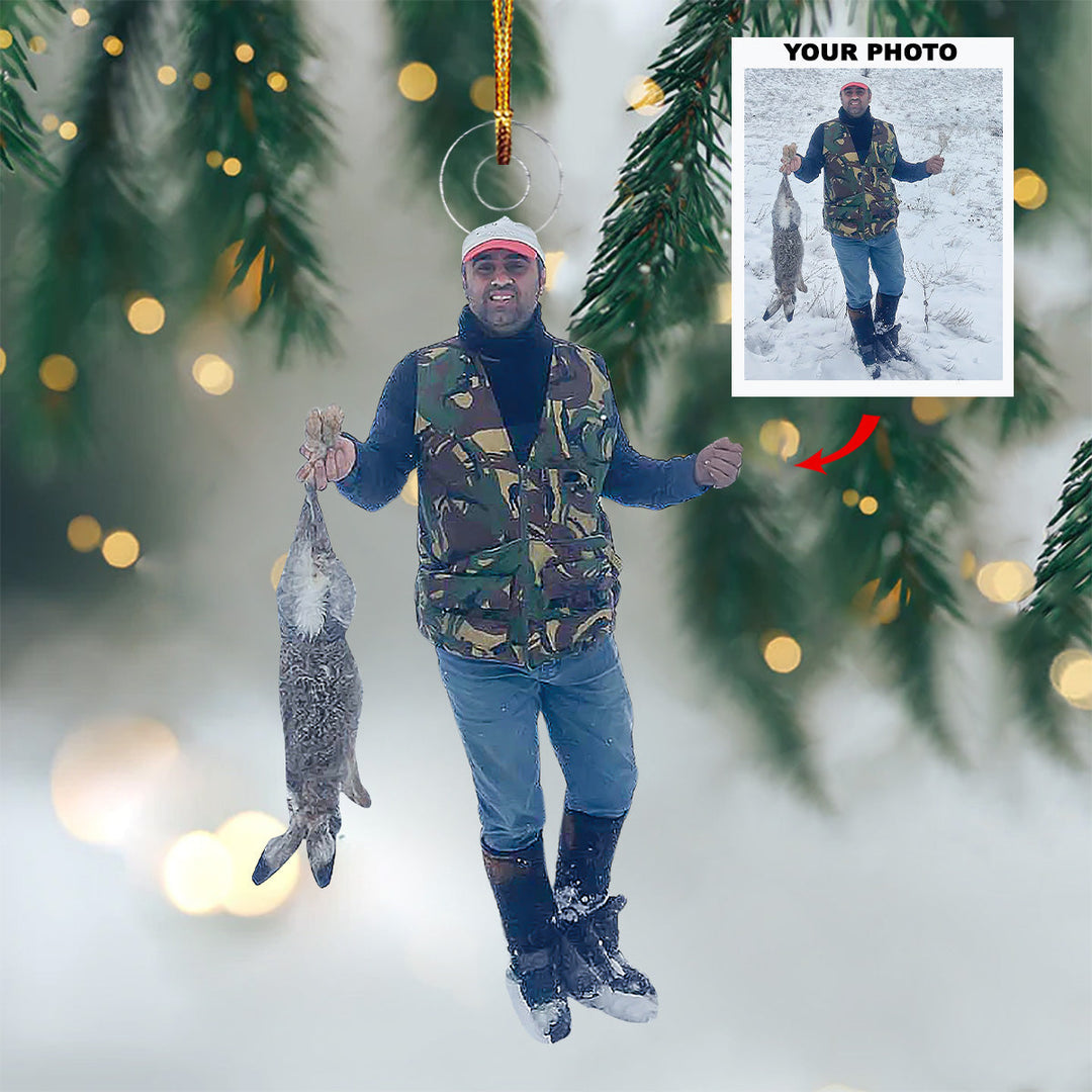 Wild Pursuit - Personalized Photo Mica Ornament - Gift For Hunters, Hunting Lovers