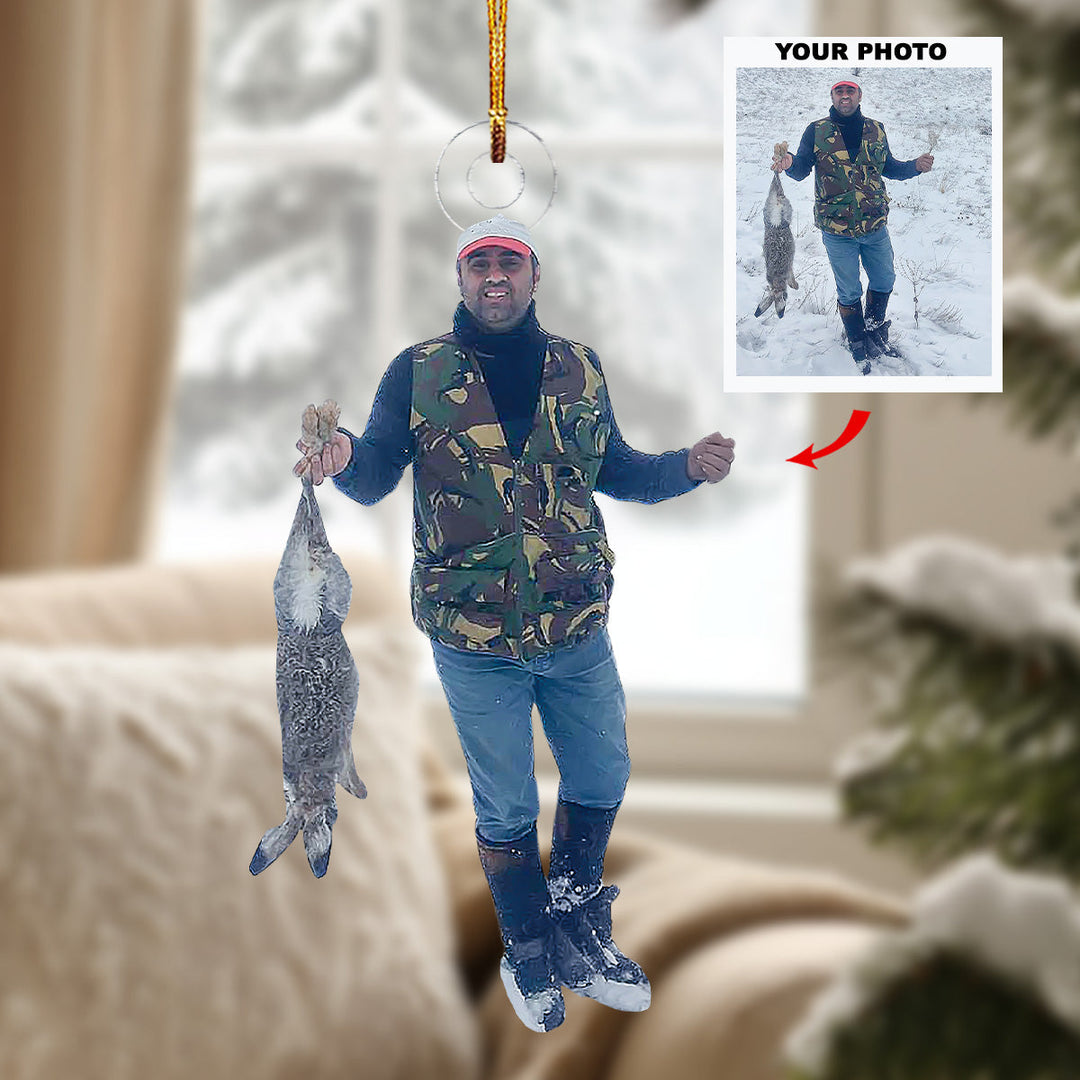 Wild Pursuit - Personalized Photo Mica Ornament - Gift For Hunters, Hunting Lovers