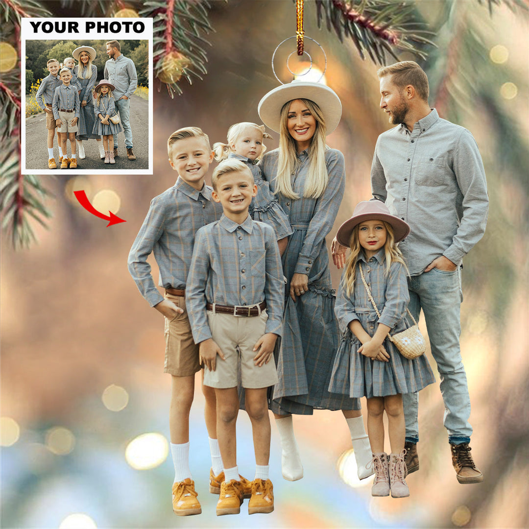 Blessed Bonds - Personalized Photo Mica Ornament - Gift For Family, Family Members