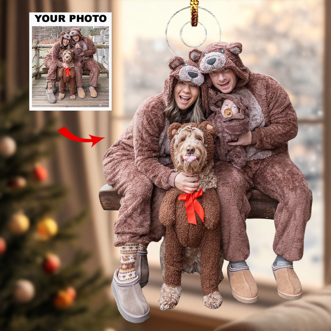 Family Is Forever - Personalized Photo Mica Ornament - Gift For Family, Family Members