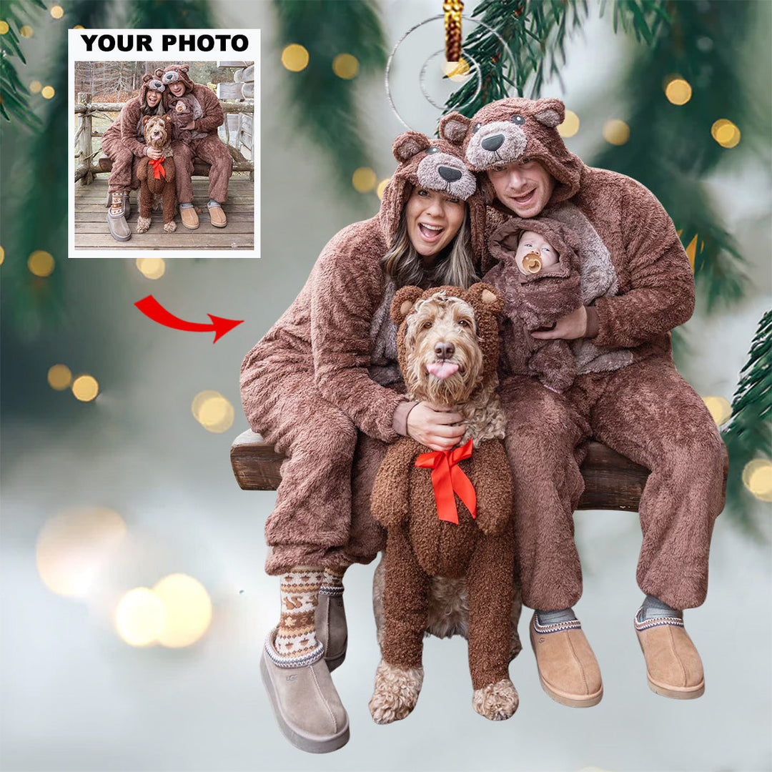 Family Is Forever - Personalized Photo Mica Ornament - Gift For Family, Family Members