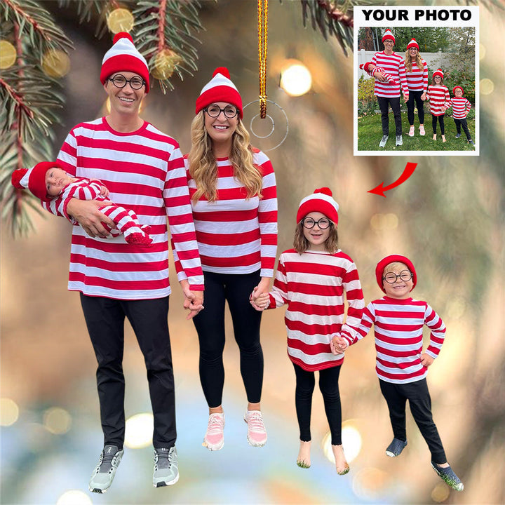 Home Sweet Family - Personalized Photo Mica Ornament - Gift For Family, Family Members