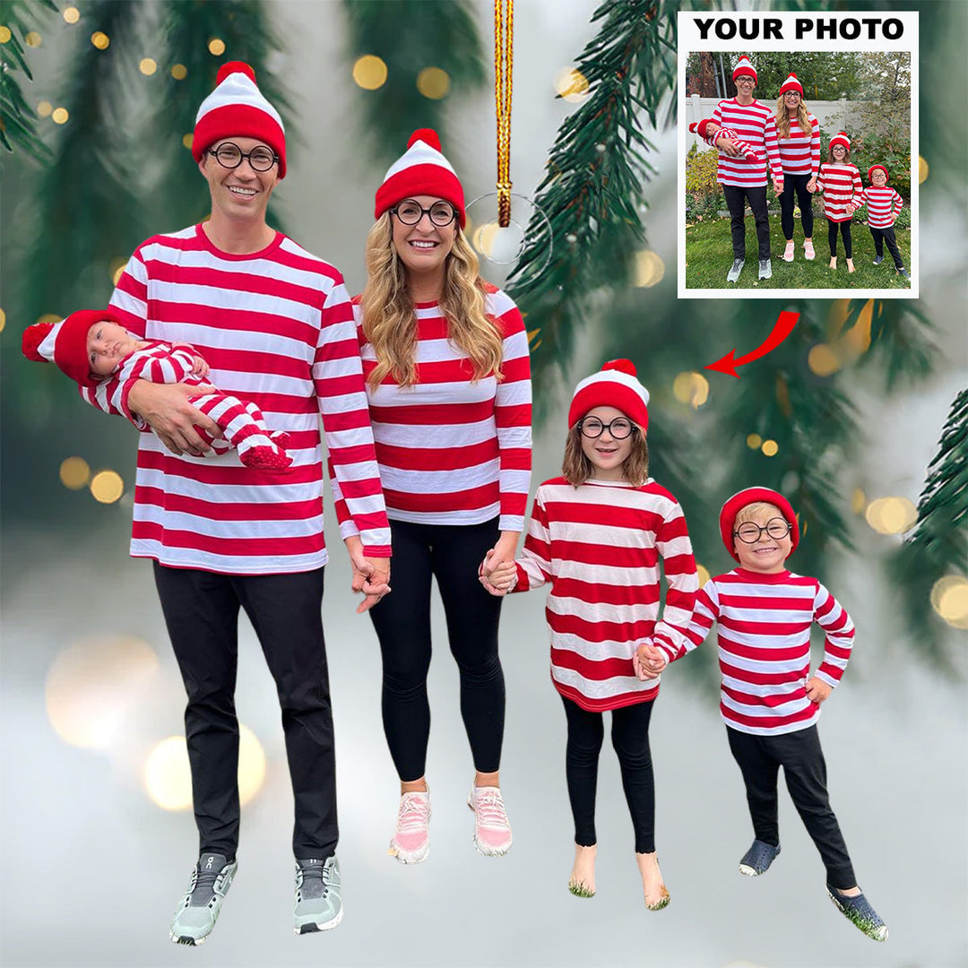 Home Sweet Family - Personalized Photo Mica Ornament - Gift For Family, Family Members