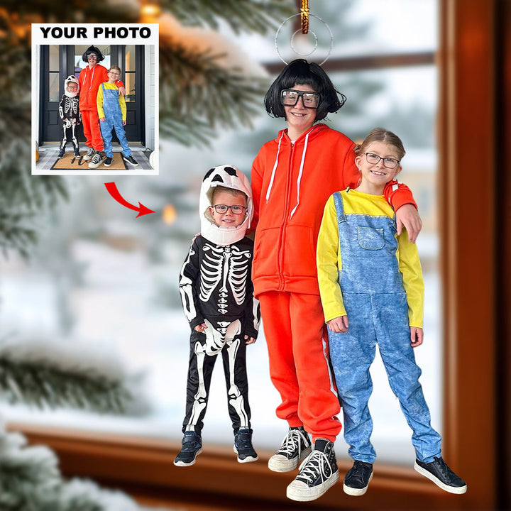 Joyful Gathering - Personalized Photo Mica Ornament - Gift For Family, Family Members