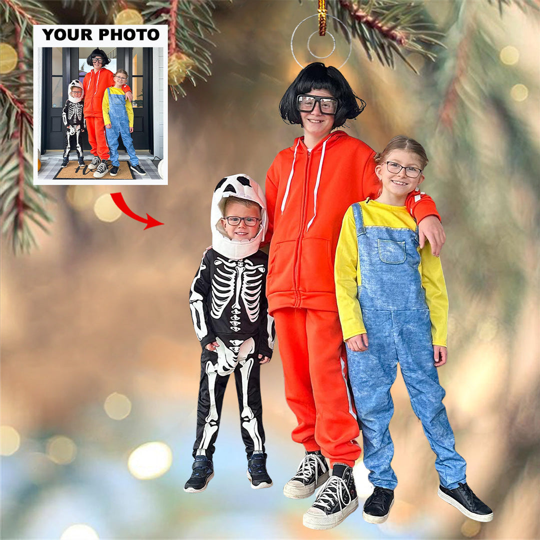 Joyful Gathering - Personalized Photo Mica Ornament - Gift For Family, Family Members