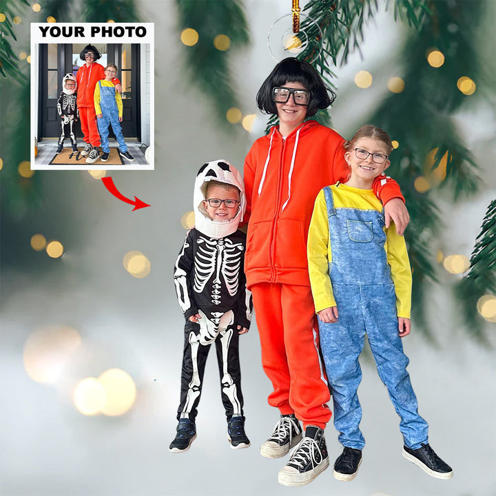 Joyful Gathering - Personalized Photo Mica Ornament - Gift For Family, Family Members