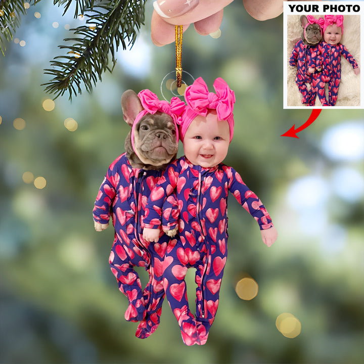 Simply Precious - Personalized Photo Mica Ornament - Christmas Gift For Family Members