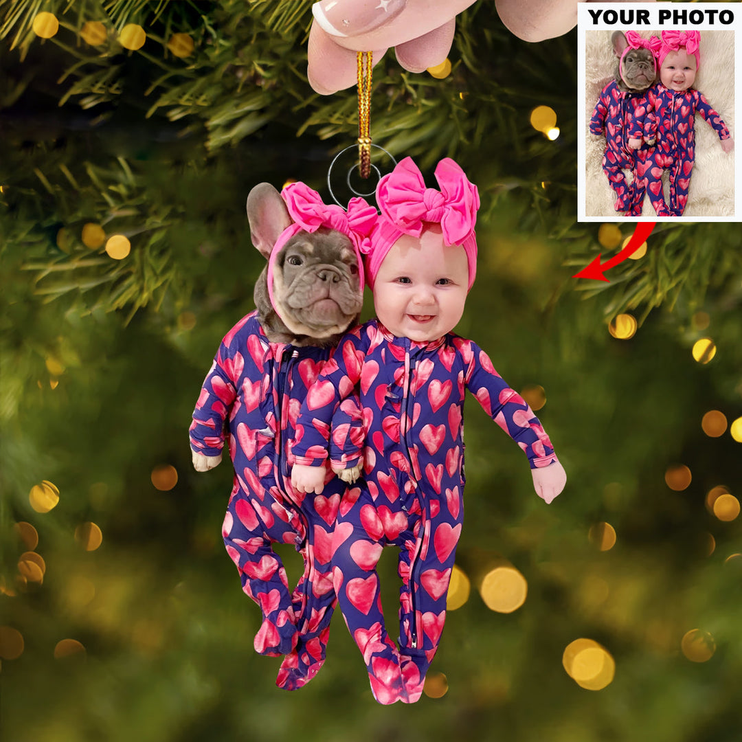 Simply Precious - Personalized Photo Mica Ornament - Christmas Gift For Family Members