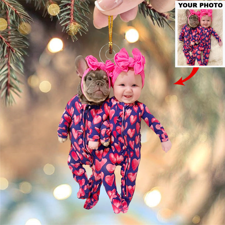 Simply Precious - Personalized Photo Mica Ornament - Christmas Gift For Family Members