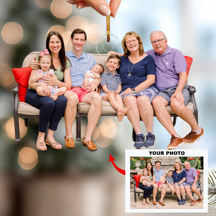 Always Near - Personalized Photo Mica Ornament - Christmas Gift For Family Members