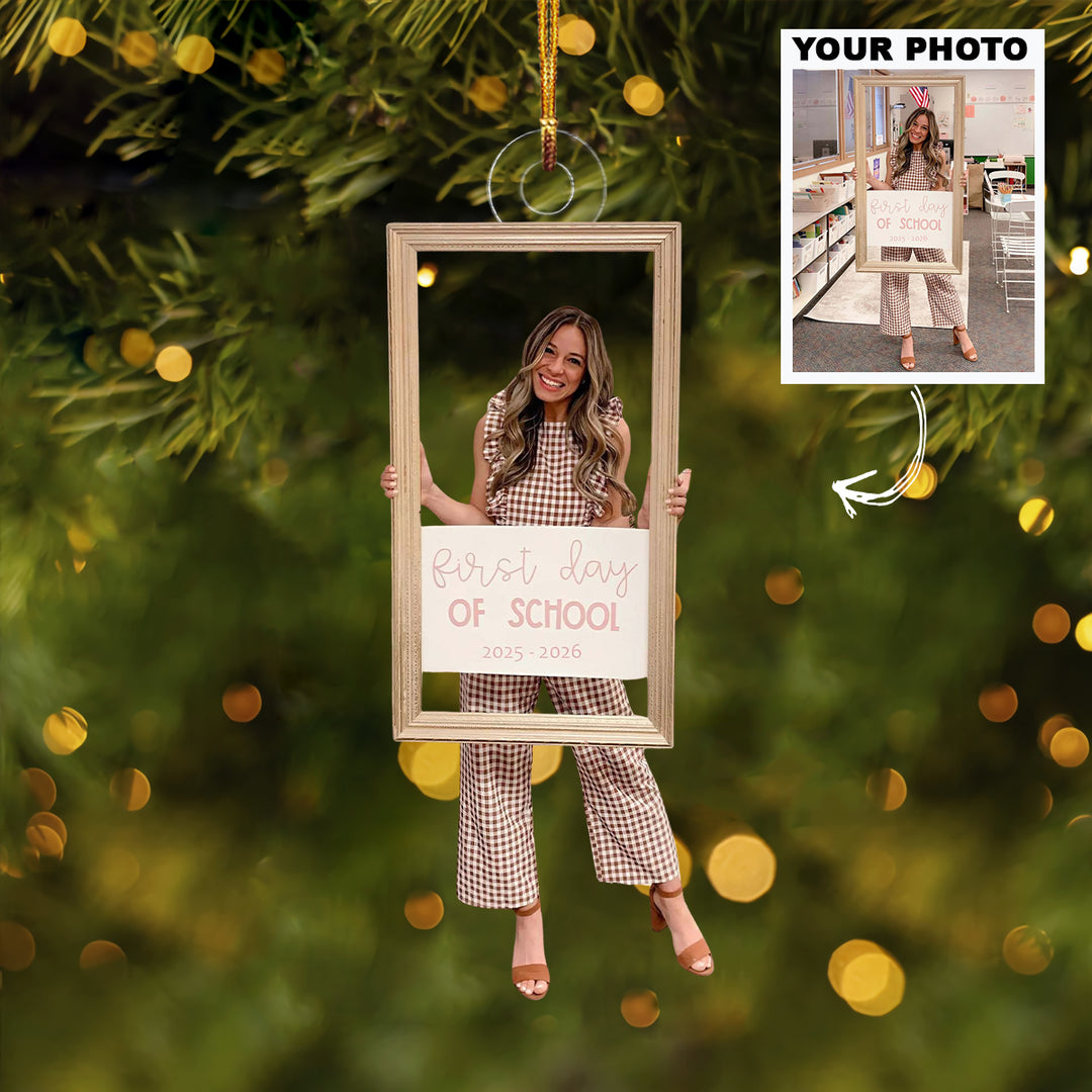 Teaching Heart - Personalized Photo Mica Ornament - Christmas Gift For Teachers