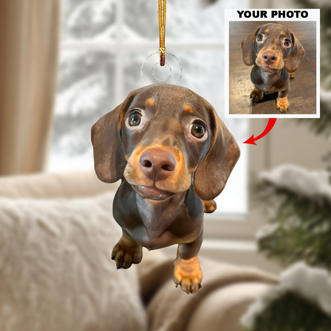 My Little Doxie Joy - Personalized Photo Mica Ornament - Christmas Gift For Dog Lover, Dog Mom, Dog Dad