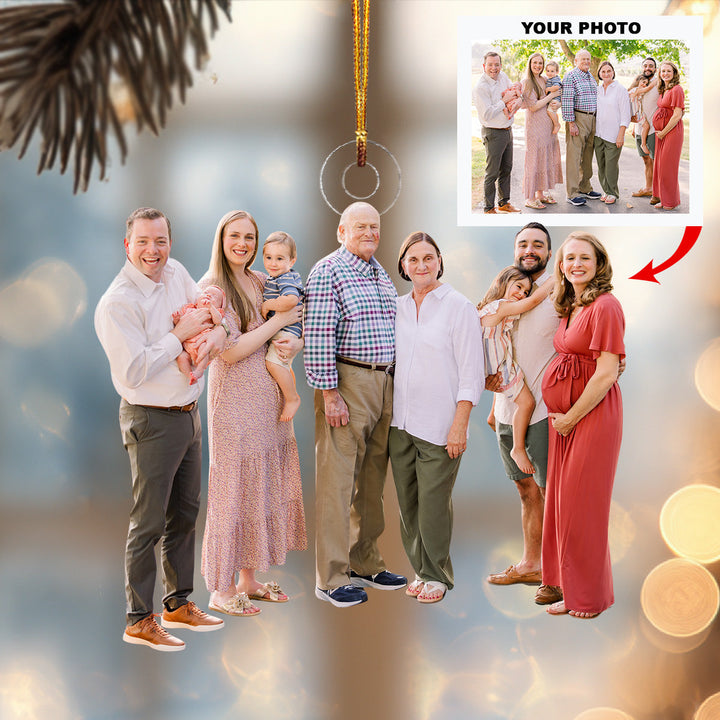 Always With You - Personalized Photo Mica Ornament - Christmas Gift For Family Members