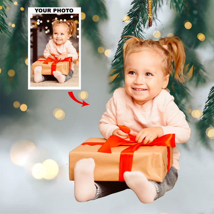 Baby Joy - Personalized Photo Mica Ornament - Gift For Baby, Family Members
