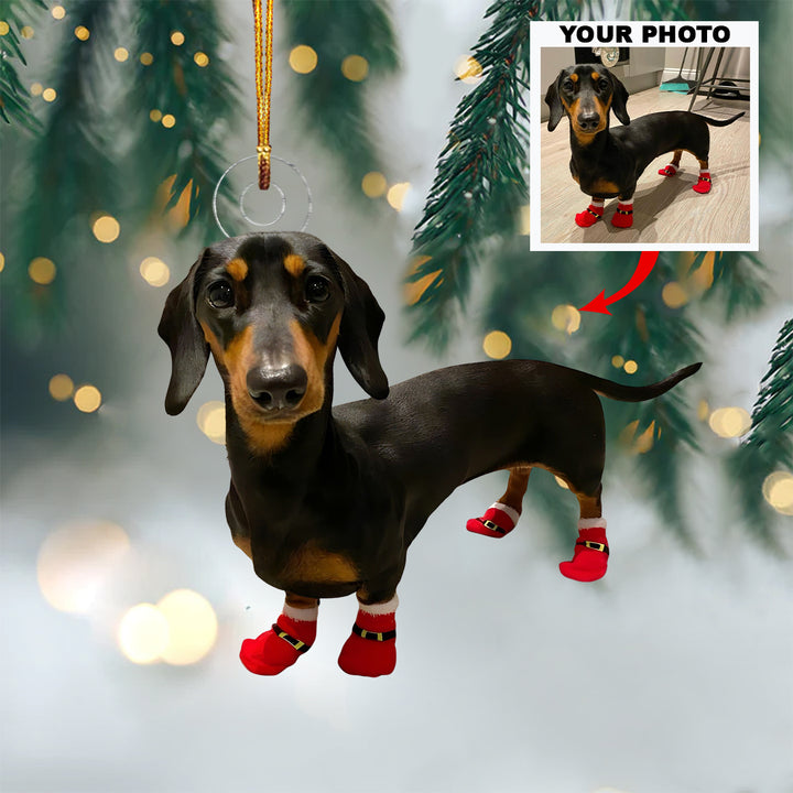 A Long Little Christmas - Personalized Photo Mica Ornament - Christmas Gift For Dog Lover, Dog Mom, Dog Dad