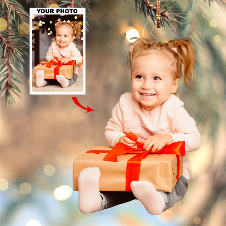 Baby Joy - Personalized Photo Mica Ornament - Gift For Baby, Family Members